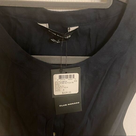 New Club Monaco Sleeveless button front dress - Picture 3 of 6